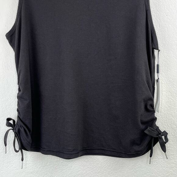 Calvin Klein Performance Bundle of 2 Black Side Tie Activewear Tops Plus 1X NWT - Picture 13 of 16